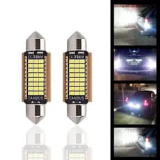 Lâmpada led torpedo Canbus 39mm trava Não acusa no painel Canceller teto leitura placa interior carro