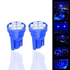 T10 8 leds Azul Pingo Lâmpada Led 12v 6000K W5W pinguinho carro moto Farolete Meia Luz Placa Teto Porta Luvas Malas