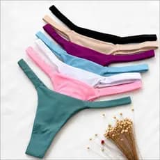 Kit 10 Calcinhas Tanga Sem Costura Nao Marca Toda Dupla Forro 100% Algodão Confortavél