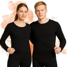 Segunda Pele Térmica Flanelada Conjunto Blusa Calça Preto Inverno Frio Intenso Unissex