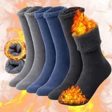Pares Meia Térmica Cano Médio Forrada Flanelada Peluciada Inverno Unissex 36 ao 44