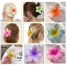 Presilha Flor Tropical de Cabelo 8cm – Estilo Havaiano Elegante