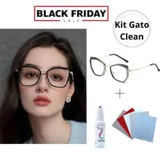 Kit Óculos Gato Clean Lux – Armação + Spray + Flanela
