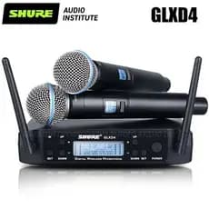 Microfone Shure Glxd4 beta58a Barra Dupla/metal Sem Fio/beta58a Microfone