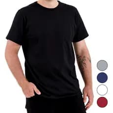 Camiseta Masculina Preta Lisa 100% Algodão Camisa Lisa Premium