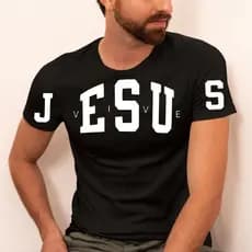 Camisa Evangélica Camiseta Jesus Vive Cristã Unissex 100% Algodão Premium StreetWear T-Shirt