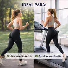 Calça Legging Feminina Alta Compressão para Academia, Treino e Yoga Modeladora Zero Transparência