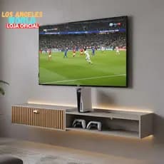 Rack KING 1.80cm ou SUPREMO 1.50cm Decoração Sala TV 75 polegadas Nicho Organizador 1 Porta - RPM
