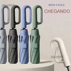 Novo Guarda-chuva Com Fivela De Anel Automático Sombrinha Grande Proteção Solar UV Reforçado Dobrável Envio Imediato