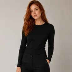 Blusa Térmica Feminina Segunda Pele Peluciada Manga Longa Inverno Frio Intenso