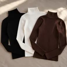 Kit Blusa Feminina Segunda Pele Cacharrel Ribana Canelada blusa de frio feminina