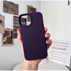 Capa Case Capinha Aveludada Roxo Oficial IPhone 11 12 13 14 15 16 PLUS PRO MAX REFORÇADA LINDA