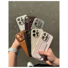 capinha com suporte para apoio aveludada por dentro para iPhone 11,12,13,14,15,16 pro max