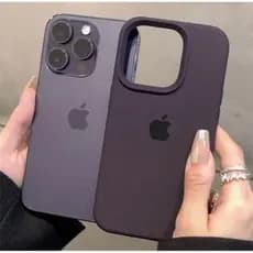Capa Case Capinha Aveludada Roxo Oficial IPhone 11 12 13 14 15 16 PLUS PRO MAX ALTA QUALIDADEE LINDA