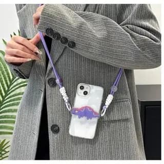 Cordão com suporte para celular estampa aleatório cordão para pescoço mimo para uso no dia a dia cordoes