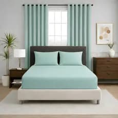 Kit Quarto Completo 4 Peças Jogo de Cama + Cortina Grande Semi Blackout Exclusiva Envio Imediato