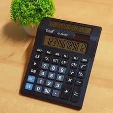 Calculadora Grande De Mesa 12 Dígitos Display com 2 Visor Tecla Macia