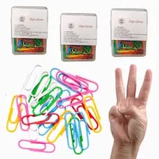 Clips Colorido para Papel 28mm Organizador Clipes Pequenos Clip Mini Kit 240 Unidades