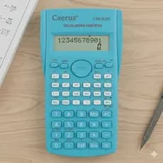 Calculadora Científica Caerus 240 Funções 10 Dígitos 2 Linha Azul-turquesa