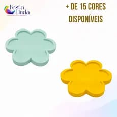 Kit 2 unidades Bandeja Decorativa Flor 25cm - Várias Cores