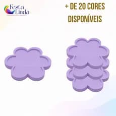 Kit 4 unidades Bandeja Decorativa Flor 25cm - Várias Cores