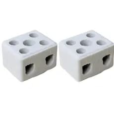 Kit com 2 Conector Chuveiro Cerâmica/porcelana 2 Polos 10mm