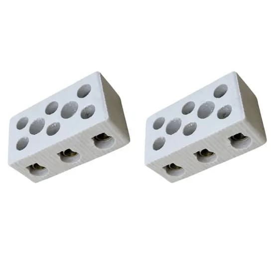 Kit 2 Conector Chuveiro Cerâmica/porcelana 3 Polos 16mm