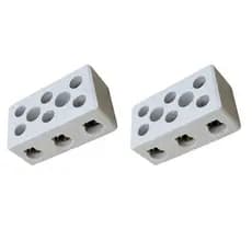 Kit 2 Conector Chuveiro Cerâmica/porcelana 3 Polos 16mm