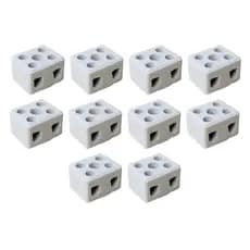 Kit 10 Conector Chuveiro Cerâmica/porcelana 2 Polos 6mm