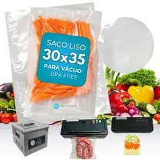 Saco A Vacuo Liso 30x35 Kit 100 Unidades Unidades Super Reforçado Proteção Maxima
