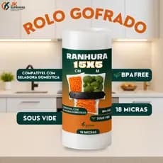 2 Rolo Bobina 15cmx5 Gofrada Ranhuras  Seladora Vácuo Doméstica Armazenar Alimentos Freezer Textura