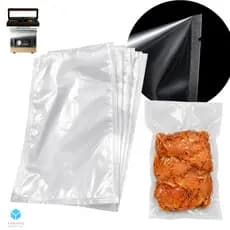 22x25 Embalagem Lisa A Vácuo Saco Plástico Super Reforçado Ideal Frutas Legumes 100 Unidades