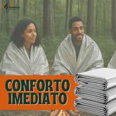 2 Manta Térmica Aluminizada Para Sobrevivência Manta Térmica Aluminizada Emergência e Camping