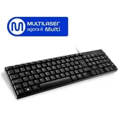 Teclado Com Fio Compacto Conexão USB Resistente Água Preto Multi - TC193