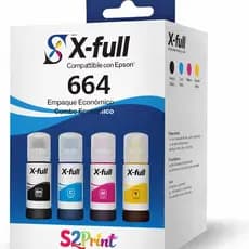 Kit 4x Tintas XFULL  Compatíveis Epson L375 T664 Xfull 70ml