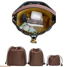 feelsaz Bolsa Interna Nylon Organizadora, Sacola Crossbody, Organizador Cordão, Inserção Para Balde, Multicom