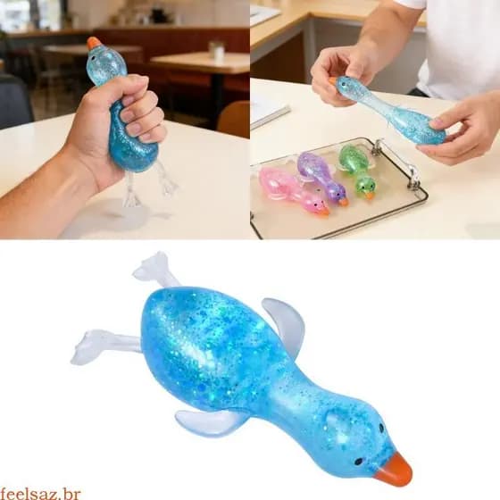 feelsaz Contemporâneo Pato Squeeze Brinquedo Seguro Role Play Ficar Divertido Alívio Do Estresse Para Trabalho E Uso