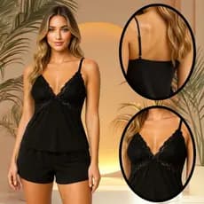 Baby Doll Short Doll De Renda Confortável