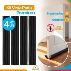 Kit Veda Porta Premium Microfibra 80cm Impermeável Protetor Anti Insetos e Sujeira