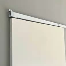 Kit Para Porta De Correr Em Alumínio branco Portas Até 80kg