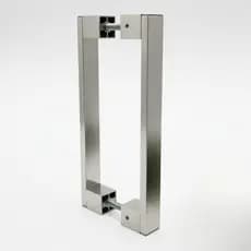Puxador Duplo Cromado 30 Cm Para Porta De Vidro Ou Box
