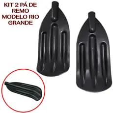 KIT 2 Pá de Remo Preto Universal ( Modelo Rio Grande ) para Caiaque ou Remo de Pesca (kit 2 unidades)