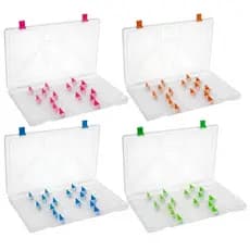 Estojo Organizador Para Isca Artificial 22 Divisórias Box 23 Transparente Trava Colorida
