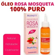 Óleo Rosa Mosqueta 100% Puro Clareia e Hidrata Regenerador Depile Plus Rubiginosa 60ml