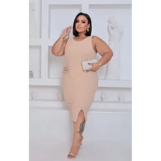 Vestido no tecido bubble plus zise