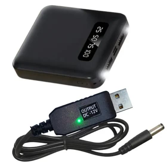 Conversor de tensão com power Bank 5v para 12v para Roteadores 1A