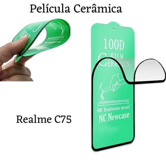 Película Cerâmica 3D Hidrogel Flexível Para Realme C75 / C75X