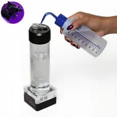 Garrafa aplicadora para fluido de water cooler 500 ml graduada bico curvo
