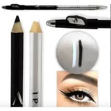 kit 3 unidades Lápis 2 em 1 Preto & Branco com Apontador - Vivai