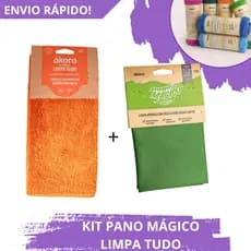 Kit 1 Pano Magico Limpa Vidros, Box e Blindex e 1 Pano Limpa Tudo Ecomais Ákora